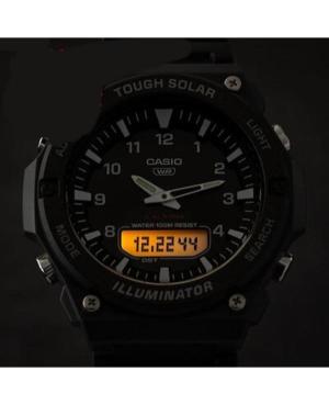 Men Functional Sports Japan Eco-Drive Digital Watch Timer CASIO AQ-S820W-3BVEF Black Dial 50mm image 3