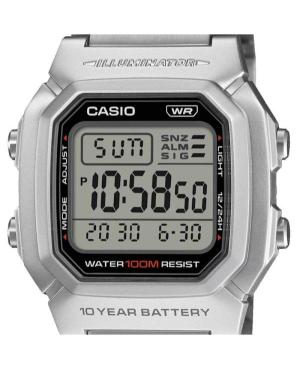 Men Sports Functional Japan Quartz Digital Watch Alarm CASIO W-800HD-1AVEF Silver color Dial 37mm image 4