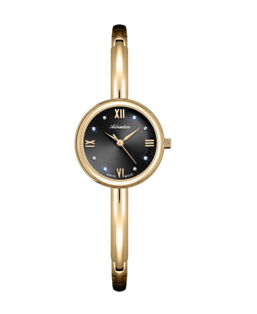 Women Classic Analog Swiss Quartz Watch ADRIATICA Černá Dial 24.9mm A3846.1186Q