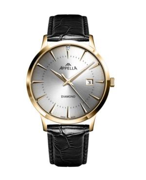 Men Classic Analog Swiss Quartz Watch APPELLA Silver color Dial 40mm L12003.1297DQ