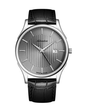 Men Classic Analog Swiss Quartz Watch ADRIATICA Silver color Dial 41mm A1246.5217Q