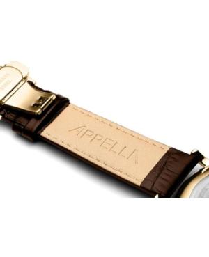 Mężczyźni Classic Analog Szwajcar kwarcowy Zegarek APPELLA Złoty kolor Wybierz 40mm L12003.1291DQ image 2