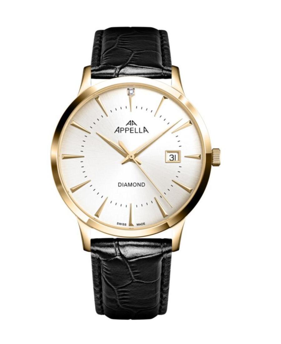 Mężczyźni Classic Analog Szwajcar kwarcowy Zegarek APPELLA Srebrna Wybierz 40mm L12003.1293DQ