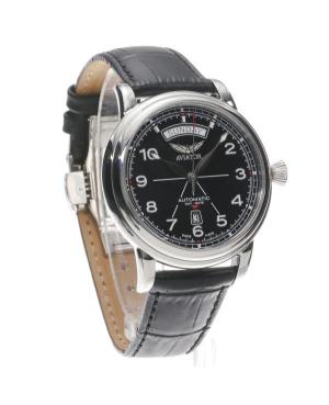 Men Classic Luxury Swiss Automatic Watch AVIATOR V.3.44.2.397.4 Black Dial 45mm image 6