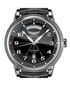 Men Classic Luxury Swiss Automatic Watch AVIATOR V.3.44.2.397.4 Black Dial 45mm image 7