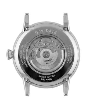 Men Klasické Luxury Swiss Automatic Watch AVIATOR V.3.44.2.397.4 Černá Dial 45mm image 11