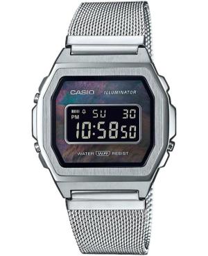 Men Sports Fashion Japan Quartz Digital Watch Alarm CASIO A1000M-1BEF Mother of Pearl Dial 38mm