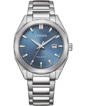 Men Klasické Japan Eco-Drive Analog Watch CITIZEN BM7620-83M Modrá Dial 38mm