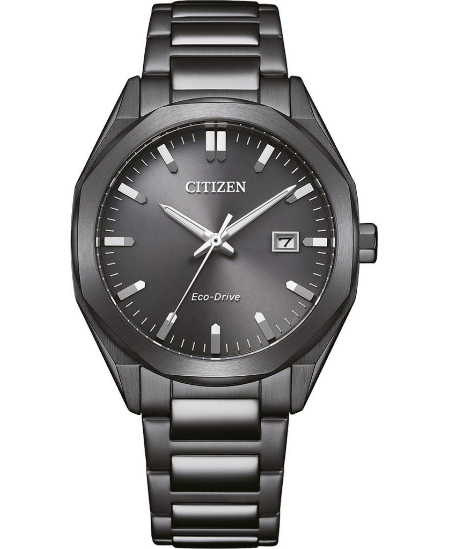 Mężczyźni klasyczny Japonia bateria słoneczna analogowe Zegarek CITIZEN BM7625-80H Kolor srebrny Wybierz 38mm