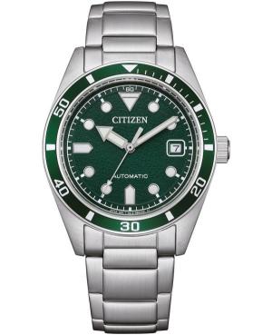 Vyriškas Klasikinis Japoniškas Kvarcinis - elektroninis, Solar Rodyklinis Watch CITIZEN NJ0220-52X Žalia Dial 38.5mm