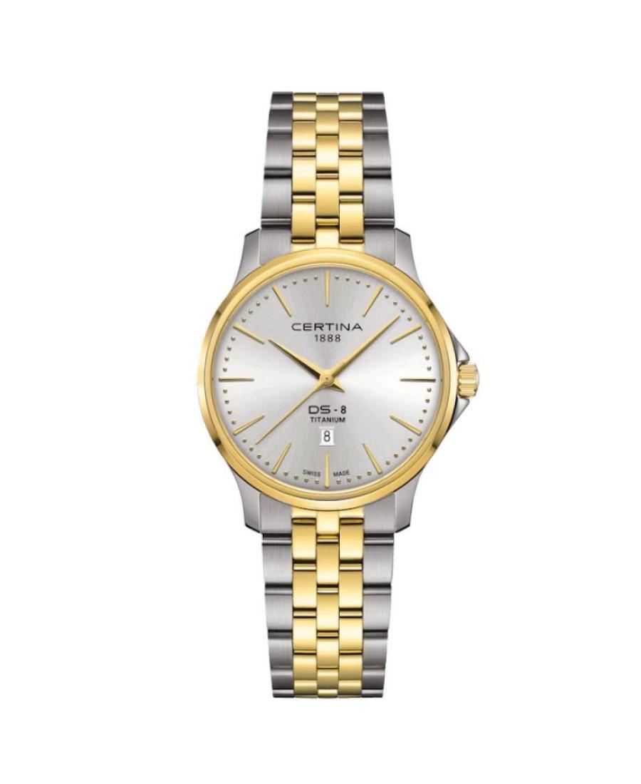 Women Klasické Swiss Quartz Analog Watch CERTINA C045.010.55.031.00 Silver Dial