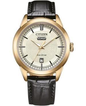 Men Classic Japan Eco-Drive Analog Watch CITIZEN AW0153-04AC White Dial 40.5mm