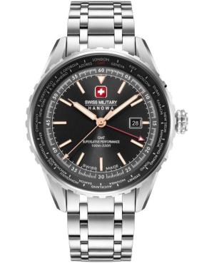 Mężczyźni sportowy Szwajcar kwarcowy analogowe Zegarek SWISS MILITARY HANOWA SMWGH0003203 Czarny Wybierz 44mm