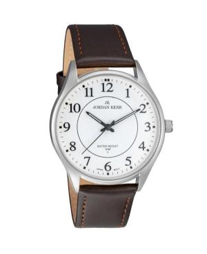 Men Klasické Quartz Watch JORDAN KERR LG004-04 Bílá Dial 43mm