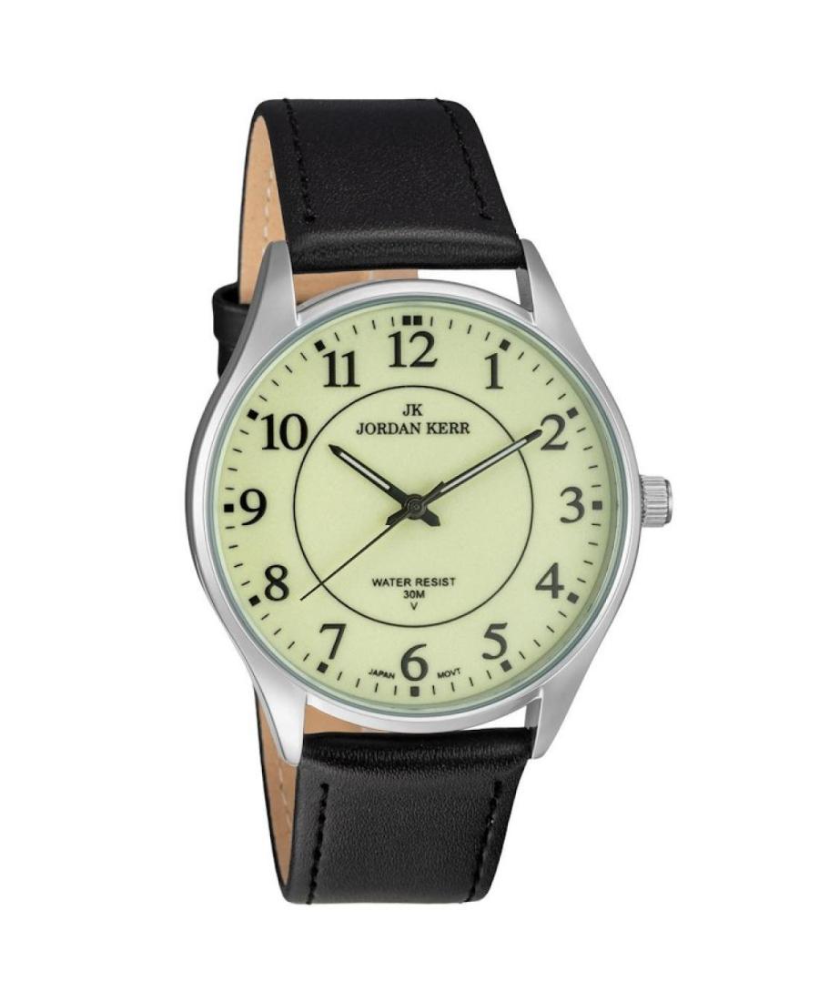 Men Classic Quartz Watch JORDAN KERR LG004-02 Green Dial 43mm