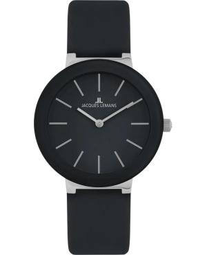 Moteriškas Klasikinis Kvarcinis Rodyklinis Watch JACQUES LEMANS 42-9D Juodas Dial 34mm