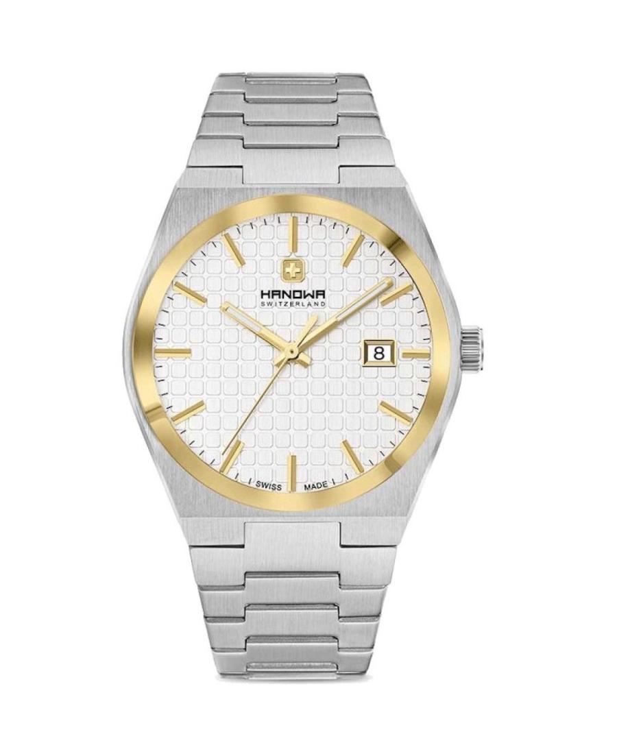 Men Klassisch Quartz Analog Watch HANOWA HAWGH0002560 Weiß Dial 42mm