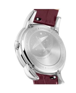 Women Klassisch Swiss Quartz Watch AVIATOR V.1.33.0.419.4 Rot Dial 36mm image 7