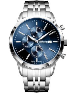 Men Classic Analog Swiss Quartz Watch Chronograph ADRIATICA Blue Dial 42mm A8306.5115CH