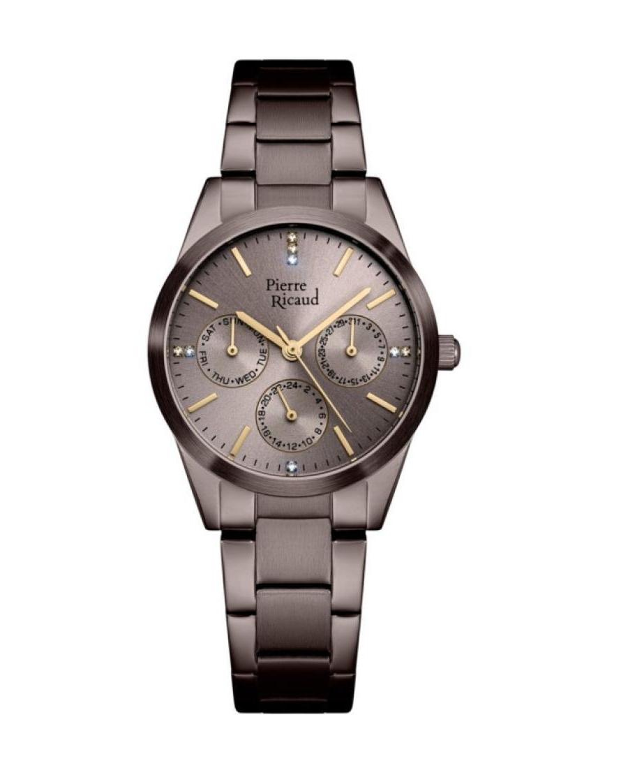 Moteriškas Classic Analog Kvarcinis Watch PIERRE RICAUD Rudas Dial 32.1mm P21077.O11GQF