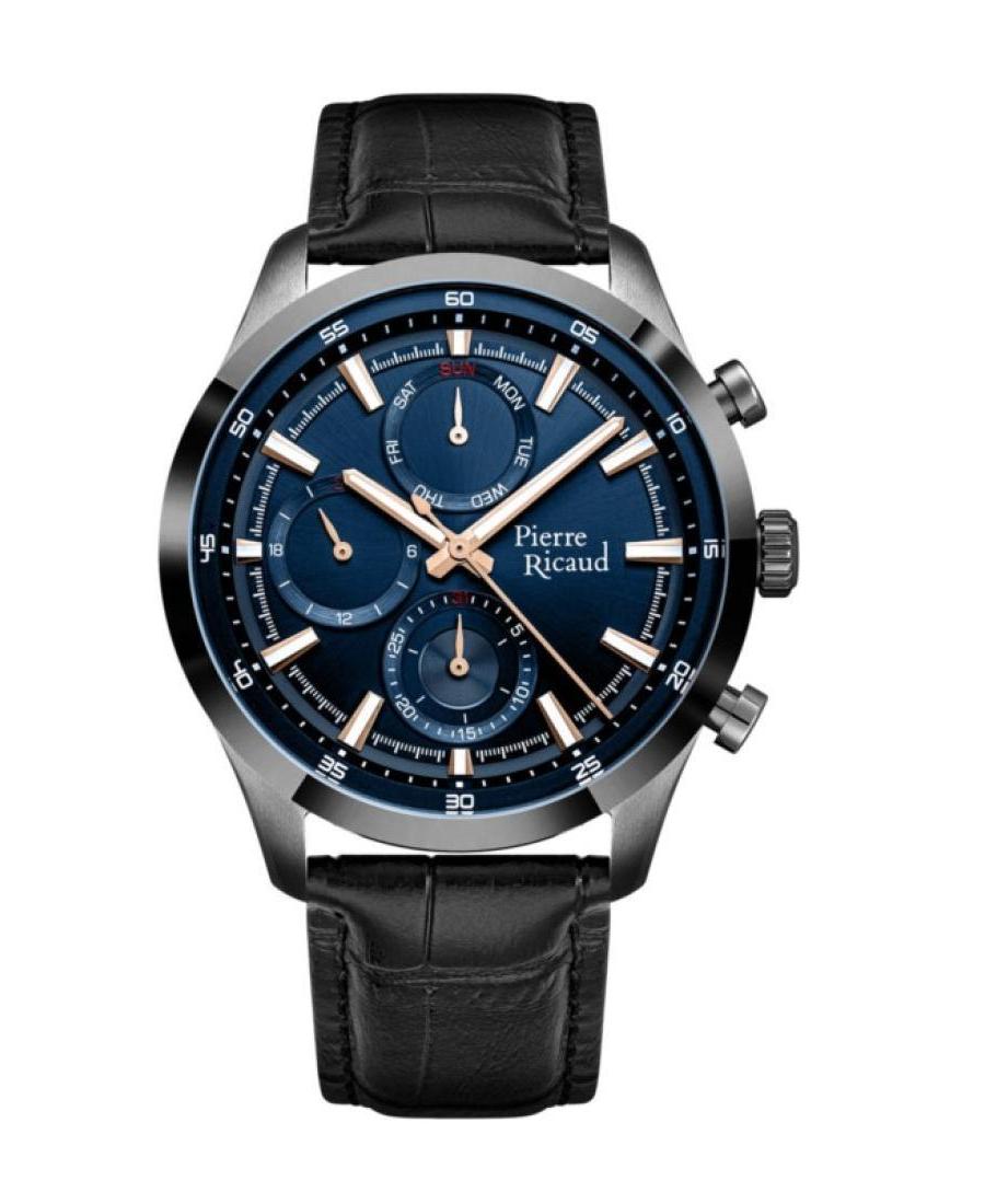 Mężczyźni Classic Analog kwarcowy Zegarek PIERRE RICAUD Niebieska Wybierz 43mm P60064.S2R5QF