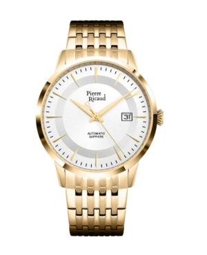 Men Classic Analog Automatic Watch PIERRE RICAUD Silver Dial 42mm P60029.1113A