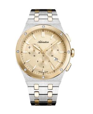 Mężczyźni Classic Analog Szwajcar kwarcowy Zegarek Chronograf ADRIATICA Złoty kolor Wybierz 42mm A8337.2111CH