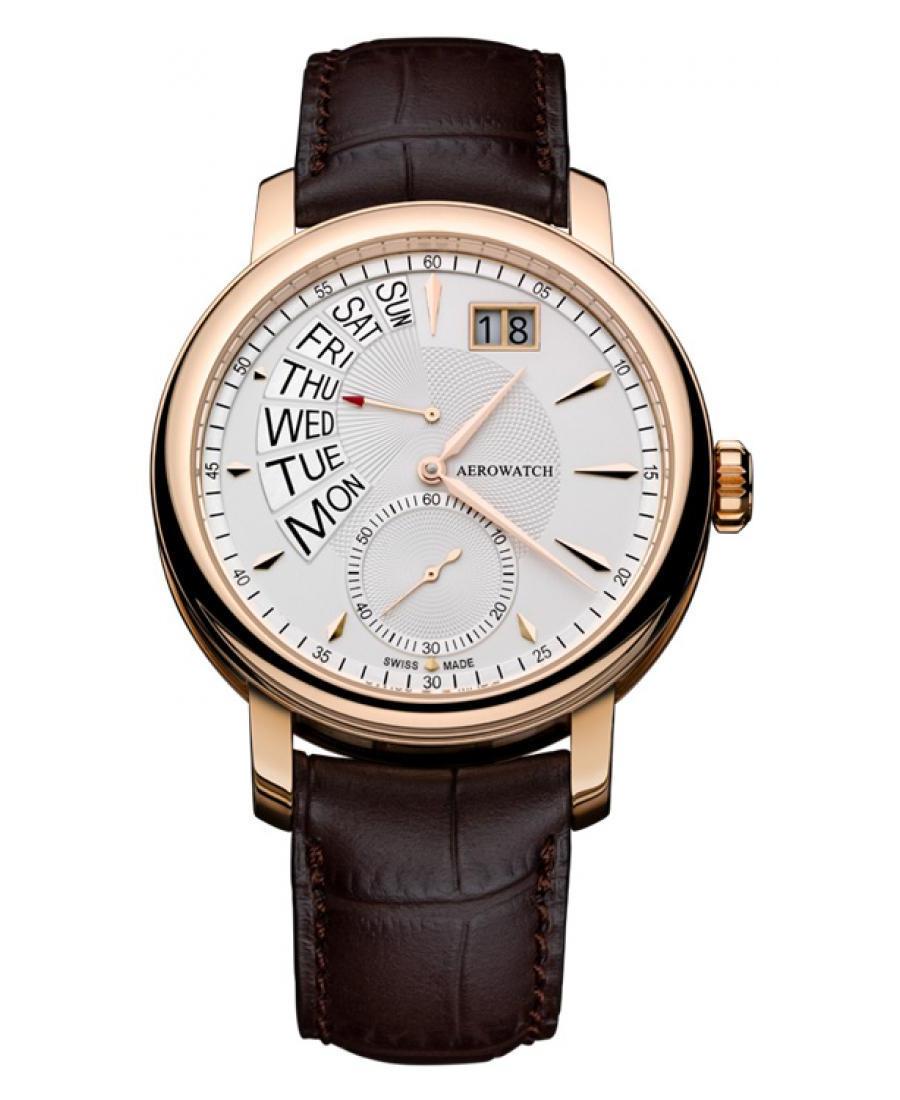 Мужские Luxury Швейцарские Кварцевый Часы AEROWATCH 46941RO02
