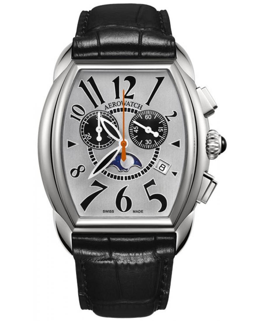 Мужские Luxury Швейцарские Кварцевый Часы Хронограф AEROWATCH 84957AA03