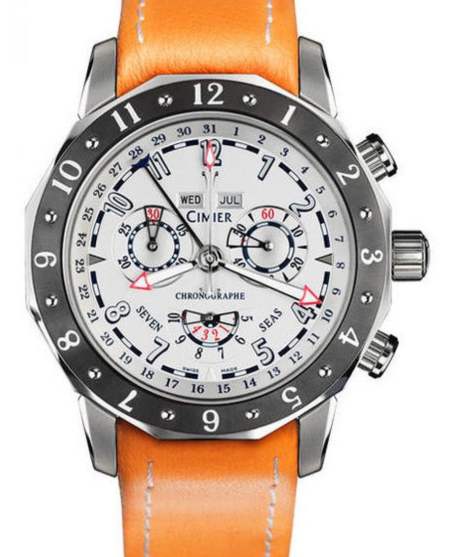 Мужские Luxury Швейцарские Кварцевый Часы Хронограф CIMIER 6108-SS011
