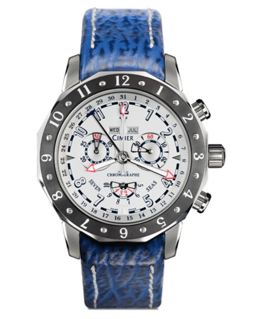 Mężczyźni Szwajcar kwarcowy Zegarek Cimier 6108-SS011E blue strap Wybierz