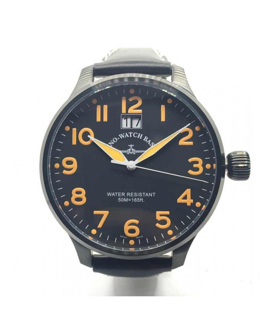 Men Quartz Watch Zeno-Watch Basel 6221N-8040Q-BK-a15 Dial
