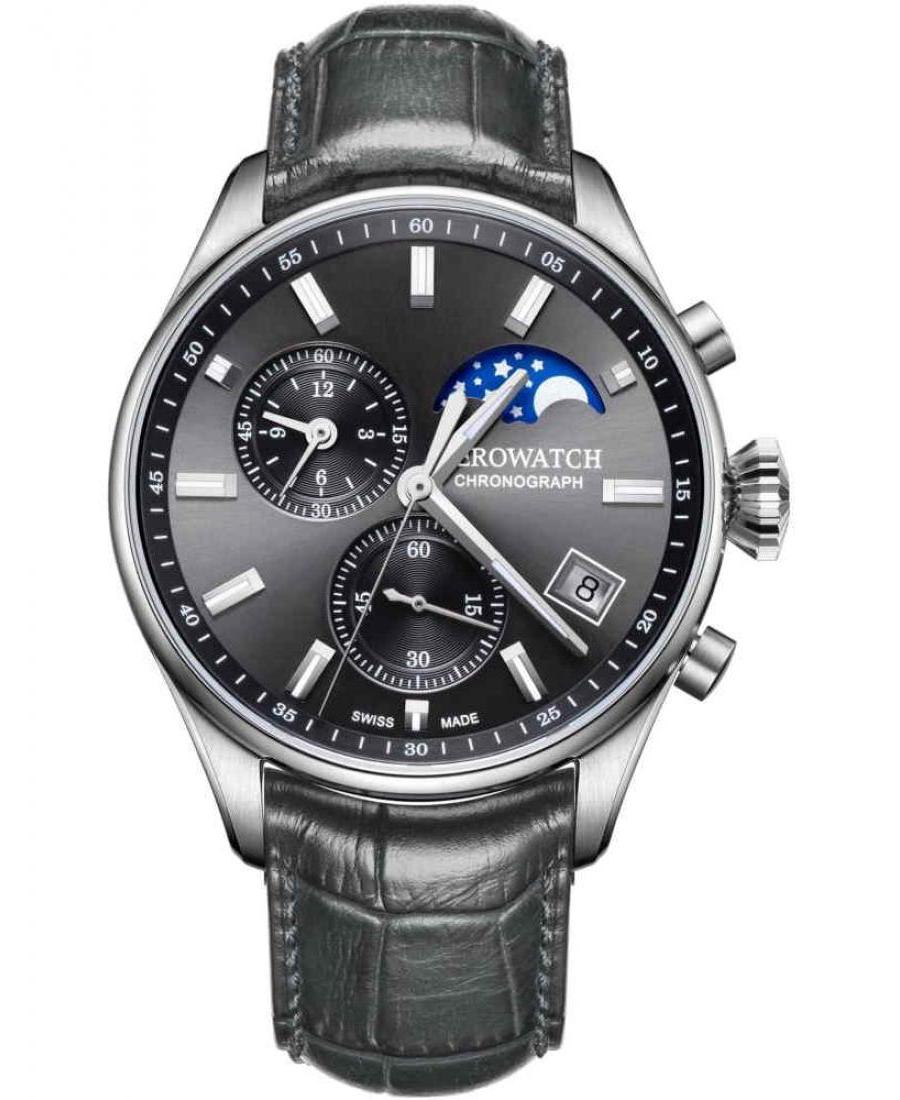 Мужские Швейцарские Кварцевый Часы Aerowatch 78990AA01 Циферблат