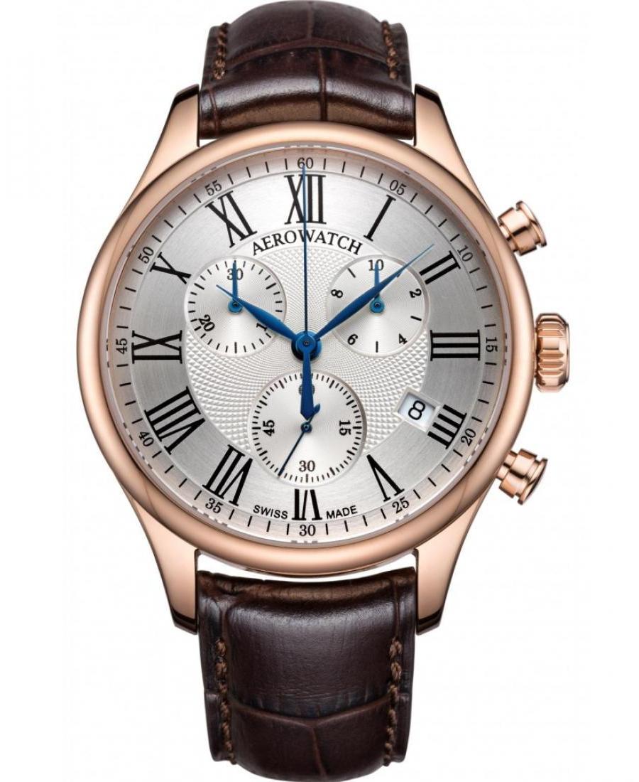 Men Luxury Swiss Quartz Watch Chronograph AEROWATCH 79986RO01