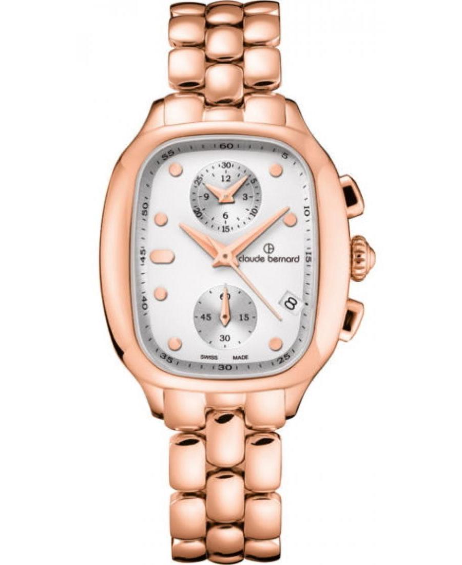 Women Swiss Quartz Watch Chronograph CLAUDE BERNARD 10800 37RM AIR
