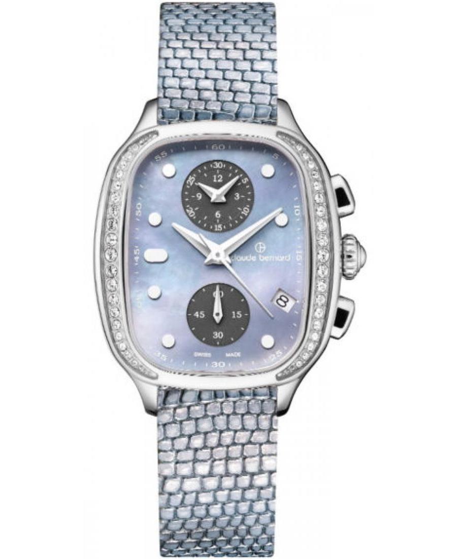 Women Swiss Quartz Watch Chronograph CLAUDE BERNARD 10800 3P NAGIN