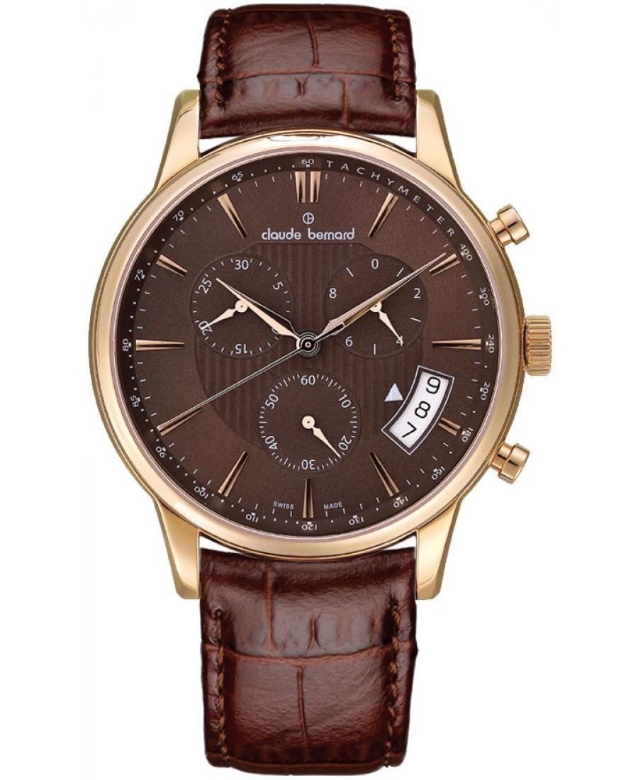 Men Swiss Quartz Watch Chronograph CLAUDE BERNARD 01002 37R BRIR