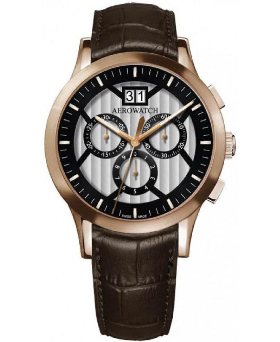Мужские Швейцарские Кварцевый Часы Aerowatch 80966RO05 Циферблат