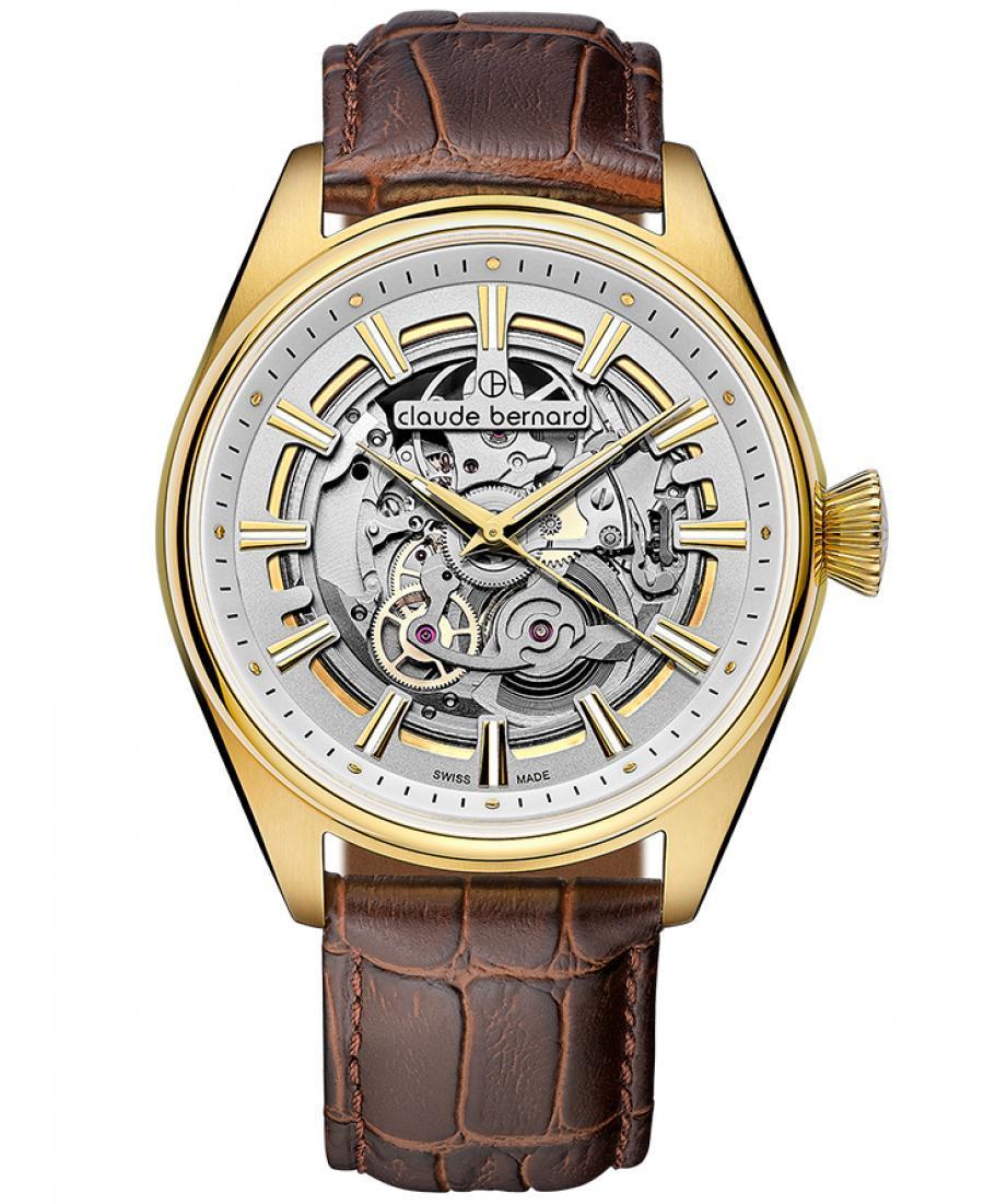 Mężczyźni Luxury Szwajcar automatyczny Zegarek Szkielet CLAUDE BERNARD 85307 37JC AID