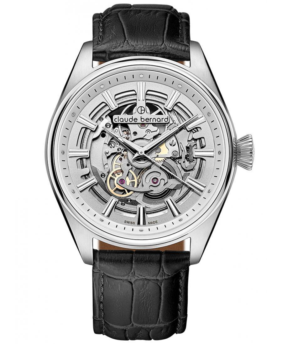 Mężczyźni Luxury Szwajcar automatyczny Zegarek Szkielet CLAUDE BERNARD 85307 3C AIN