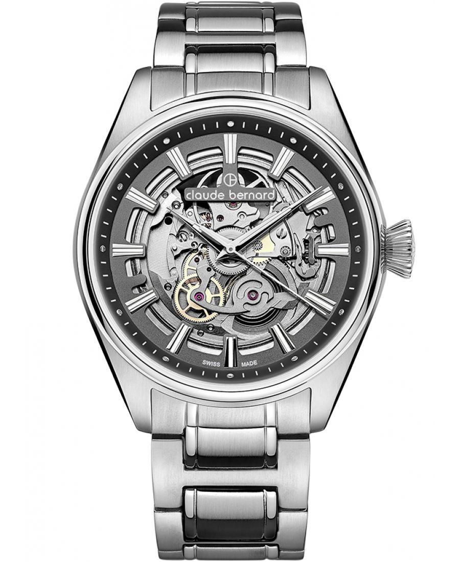 Mężczyźni Luxury Szwajcar automatyczny Zegarek Szkielet CLAUDE BERNARD 85307 3M GIN