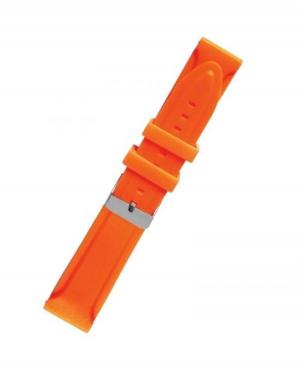 Watch Strap Diloy BR11.28.12 Silicone Orange 28 mm