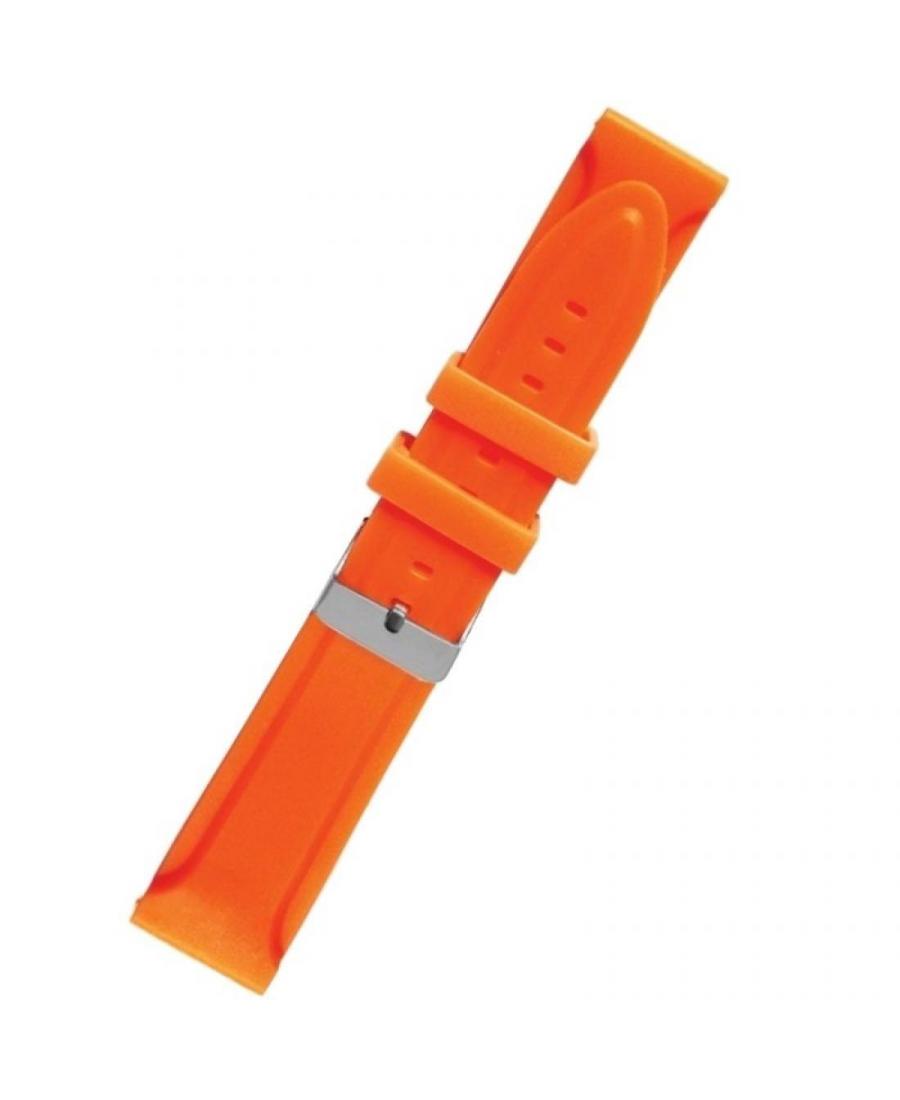 Watch Strap Diloy BR11.28.12 Silicone Orange 28 mm