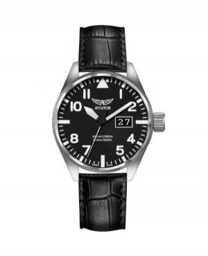 Men Swiss Classic Quartz Watch AVIATOR V.1.22.0.148.4 Black Dial