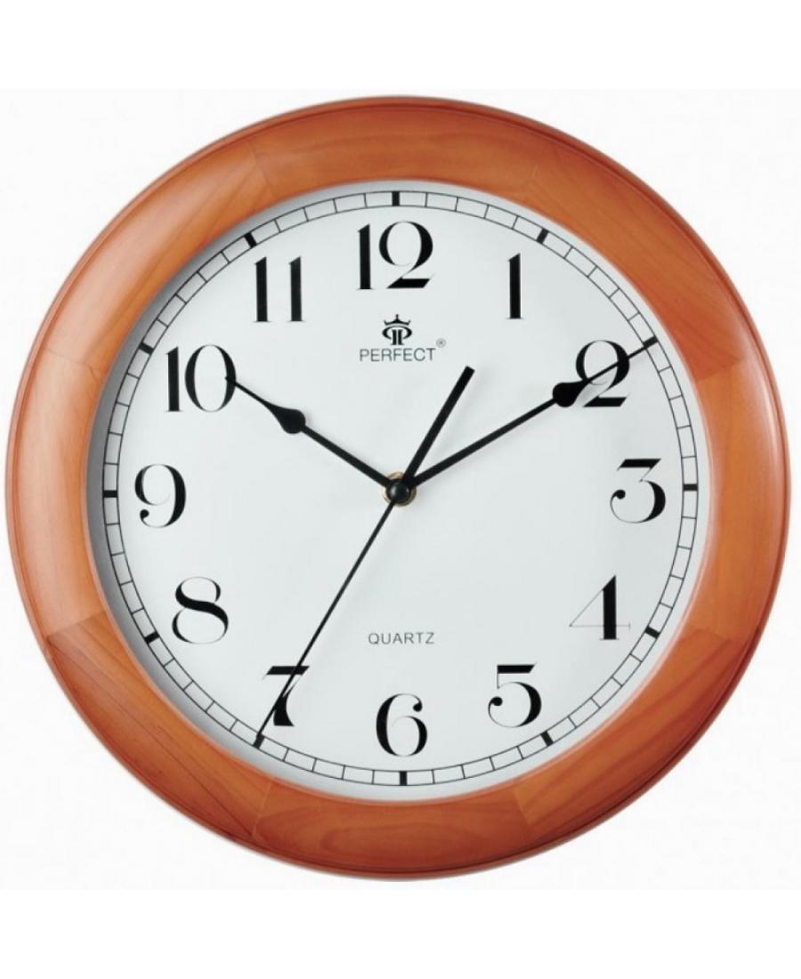 PERFECT Настенные кварцевые часы N0382/BROWN Wood Орех
