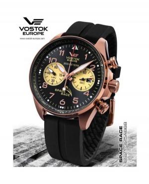 Mężczyźni Diver kwarcowy analogowe Zegarek Chronograf VOSTOK EUROPE 6S21-325B668SI Żółty Dial 47mm