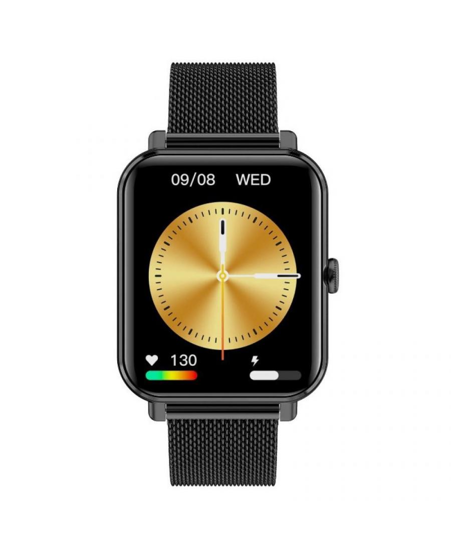 Men Fashion Sports Functional Smart watch Quartz Watch Garett GRC CLASSIC Black steel Black Dial