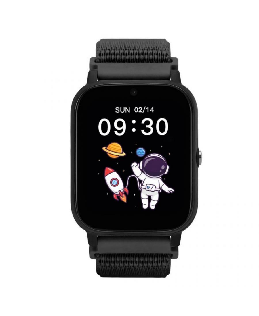 Zegarki dziecięce Kids Tech 4G Black velcro Moda sportowy Funkcjonalny Smart Zegarek Garett kwarcowy Czarny