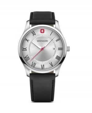 Men Swiss Classic Quartz Watch Wenger 01.1441.139 White Dial