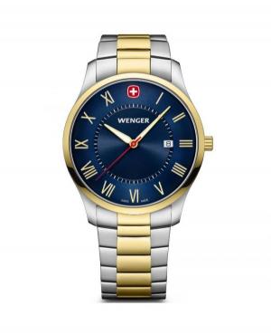 Men Classic Swiss Quartz Analog Watch WENGER 01.1441.141 Blue Dial 42mm